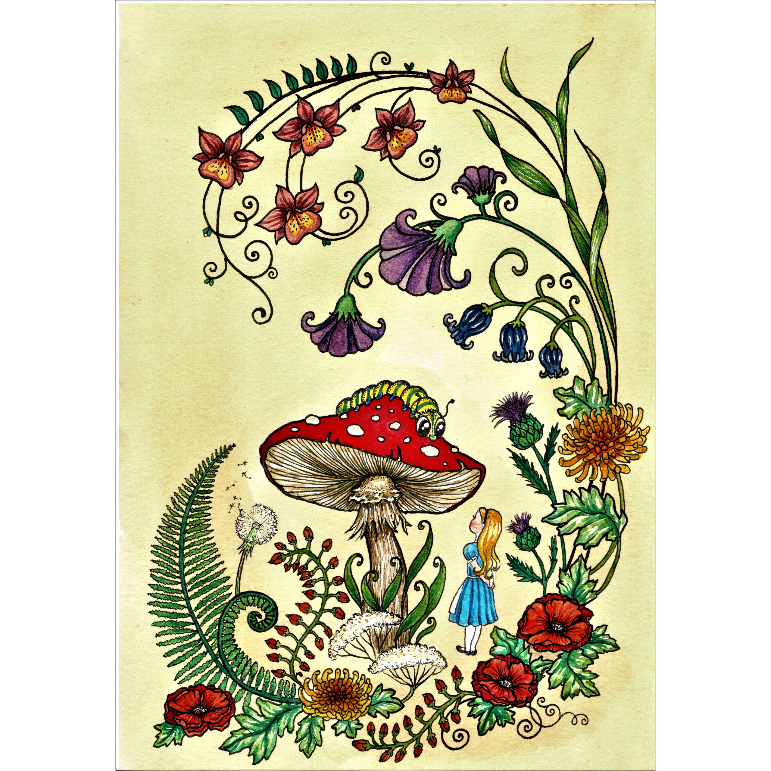 Alice in Wonderland Print by Jenni Kilgallon
