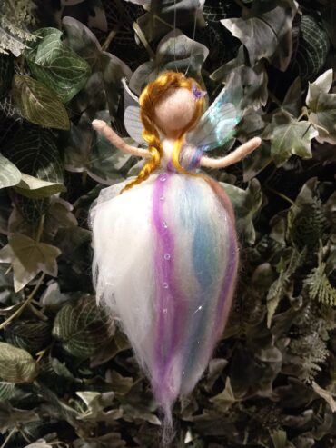 Rainbow Felted Fairy